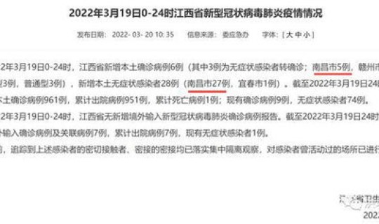 南昌新增1例无症状感染者最新消息?12月1日江西新增本土确诊1例 南昌新增1例无症状感染者最新消息?12月1日江西新增本土确诊1例