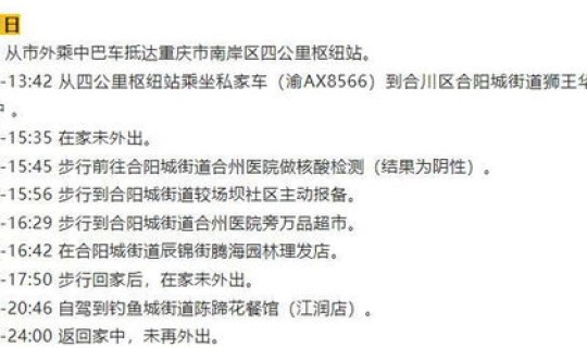 重庆新增3例本土确诊病例详情公布？11月30日重庆长寿新增3例确诊病例