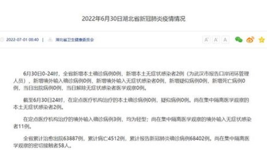 湖北新增10例本土无症状，10月30日湖北新增82例本土无症状感染者