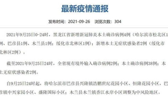 黑龙江新增4例本土病例活动轨迹查询 这些患者的活动轨迹是怎样的