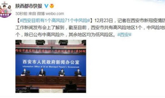 西安 高风险 西安的中高风险地区有哪些