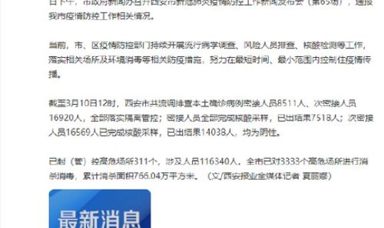 西安新冠最新疫情通报今天，西安新冠疫情什么时候开始的